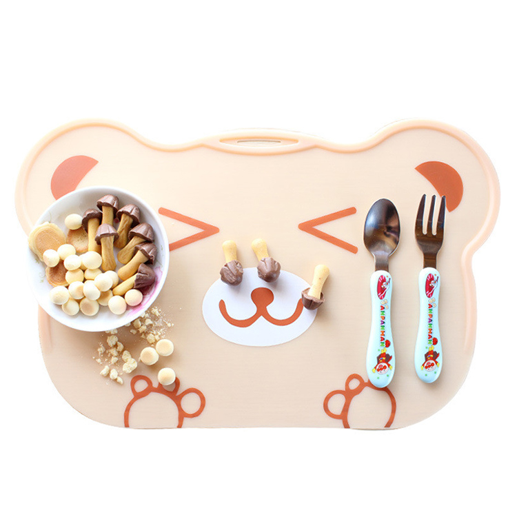 食品级硅胶隔热防滑硅胶制熊餐垫