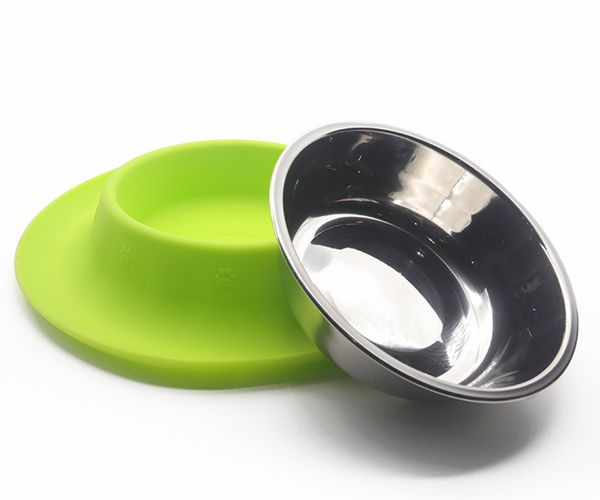 宠物吃饭喝水硅胶碗，防滑防溢出宠物硅胶食盆